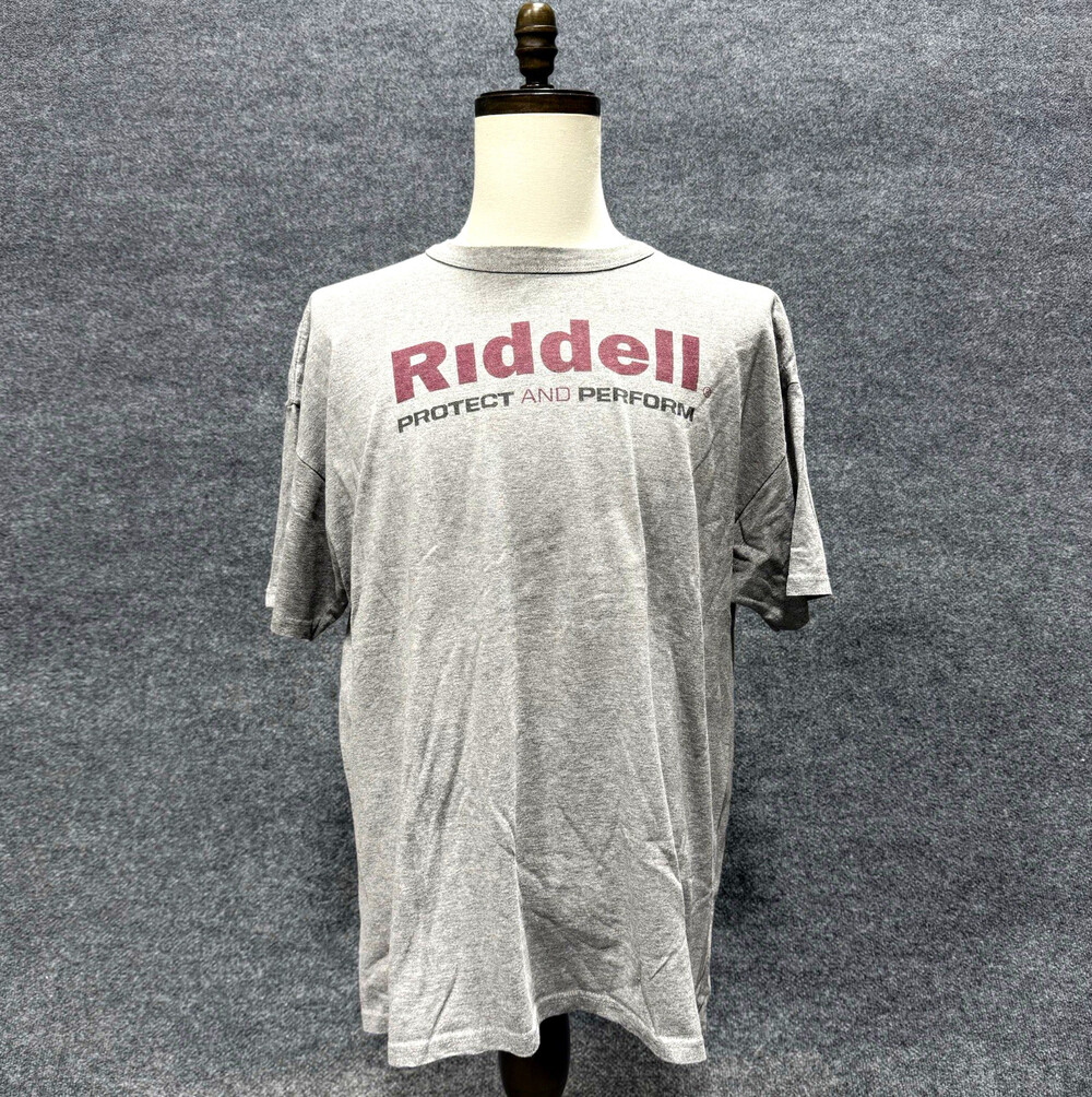 Riddell Protect And Perform Russell Athletic Mens XL Gray Football T Shirt